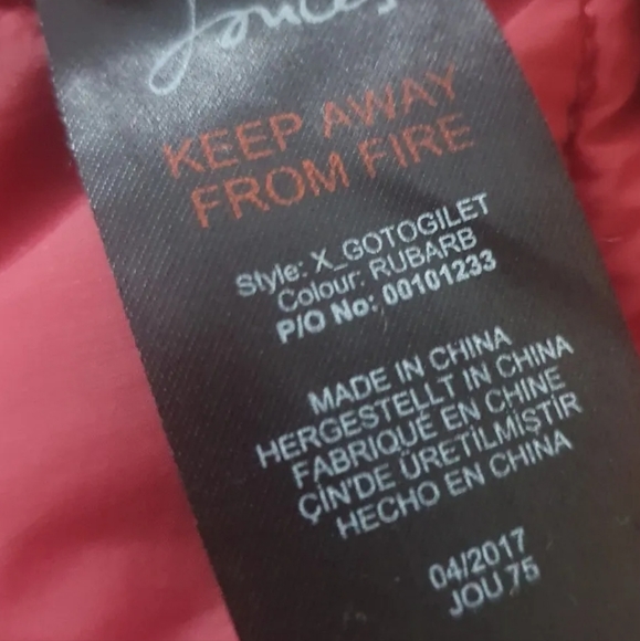 Joules GO TO Red Padded Gilet Bodywarmer Medium 10/12 uk womens - Picture 6 of 7